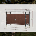 Outdoor-Grillwagen mit Edelstahlplatte (ohne Hocker)
