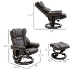 HOMCOM Massage-Liegesessel mit Hocker