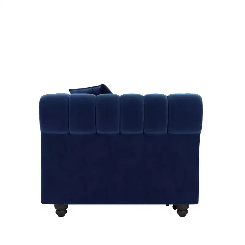 Whisen Velvet 3-in-1 Schlafsofa und wandelbares Schlafsofa im Kingsize-Format mit ausziehbarem Ottomane, getuftetem Design
