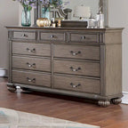 Vame Traditioneller 2-teiliger 9-Schubladen-Wäscheschrank und Spiegel von Furniture of America