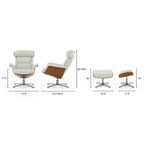 Jovan 31.5 Echtleder Relaxsessel mit Ottoman