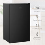 3.2 Cu.Ft Mini-Kühlschrank mit Gefrierfach, eintüriger Kompaktkühlschrank mit einstellbarem Thermostat für das Schlafzimmer