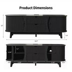 Schwarz/Braun Mid-Century TV-Schrank mit 2 Schubladen, für 1 Zimmer