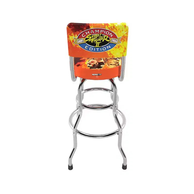 Arcade1Up Street Fighter II Champion Edition Drehbarer Hocker mit hoher Rückenlehne