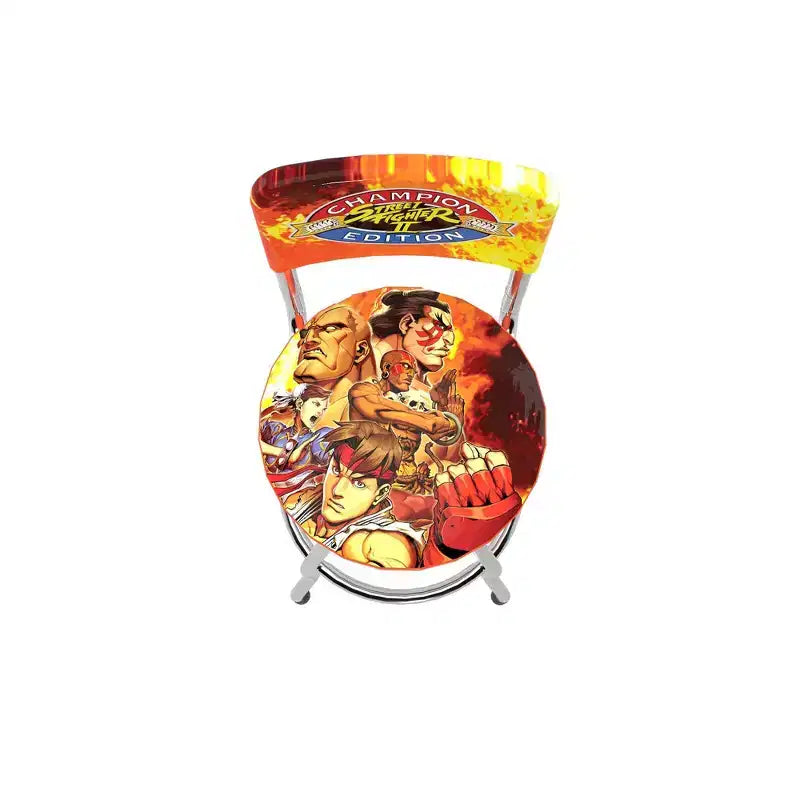 Arcade1Up Street Fighter II Champion Edition Drehbarer Hocker mit hoher Rückenlehne
