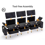 Dyonery Modulares Cord-Ecksofa mit waschbaren Bezügen