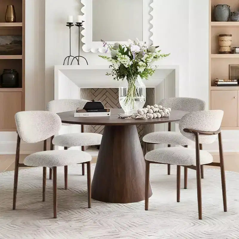 4er-Set moderne gepolsterte Esszimmerstühle mit gebogener Rückenlehne, armlose Seitenstühle mit Eisenrahmen für Esszimmer, Küche-Panipeachy