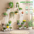 Pflanzenständer für den Innenbereich, 6-stöckiges Blumenregal für Haus und Garten – 2er-Set