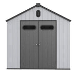 2 x 1,2 m/2 x 2,4 m/2,4 x 1,8 m/2,4 x 3 m Allwetter-Gartenhaus aus Harz mit Bodenplatte, Spire-Geräteschuppen