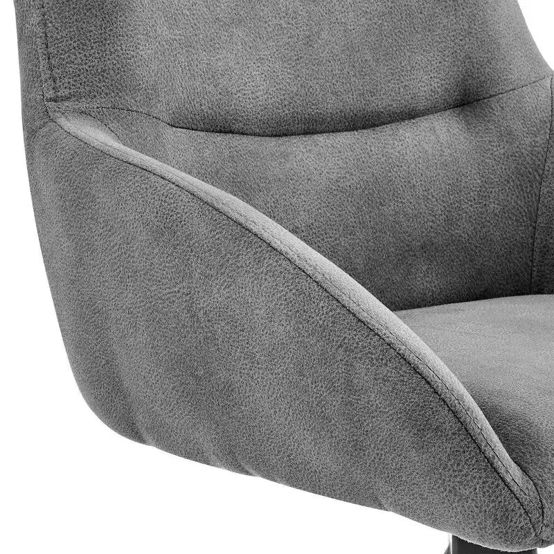 30" Odessa Barhocker mit Stoffbezug Schwarz/Anthrazit - Armen Living: Gestell aus mattem Metall, eckige Rückenlehne