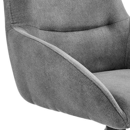 30" Odessa Barhocker mit Stoffbezug Schwarz/Anthrazit - Armen Living: Gestell aus mattem Metall, eckige Rückenlehne