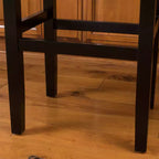 2er-Set Lissette Barhocker in Thekenhöhe, Braun – Christopher Knight Home: Spaltleder, Bronzenieten, Gummibaumholzrahmen