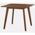 Buylateral Clybourn Mid Century Modern Square Dining Table Walnut: Mid-Century Modern, Rubberwood Legs, MDF Top
