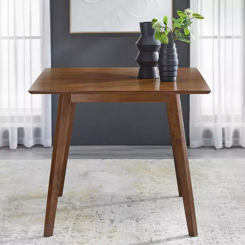 Buylateral Clybourn Mid Century Modern Quadratischer Esstisch Walnuss: Mid-Century Modern, Gummibaumholzbeine, MDF-Platte