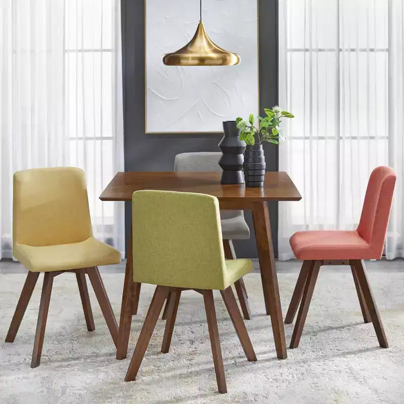 Buylateral Clybourn Mid Century Modern Quadratischer Esstisch Walnuss: Mid-Century Modern, Gummibaumholzbeine, MDF-Platte