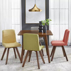 Buylateral Clybourn Mid Century Modern Quadratischer Esstisch Walnuss: Mid-Century Modern, Gummibaumholzbeine, MDF-Platte