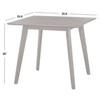 Buylateral Clybourn Mid Century Modern Quadratischer Esstisch Walnuss: Mid-Century Modern, Gummibaumholzbeine, MDF-Platte