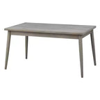 Lifestorey 5-teiliges Carlisle Esszimmer-Set aus Massivholz, Hellgrau: Mid-Century Modern, Kautschukholz, Polyester-Polsterung, Schaumstofffüllung