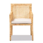 Karis Wood- und Rattan-Sessel Natur/Weiß - bali & pari