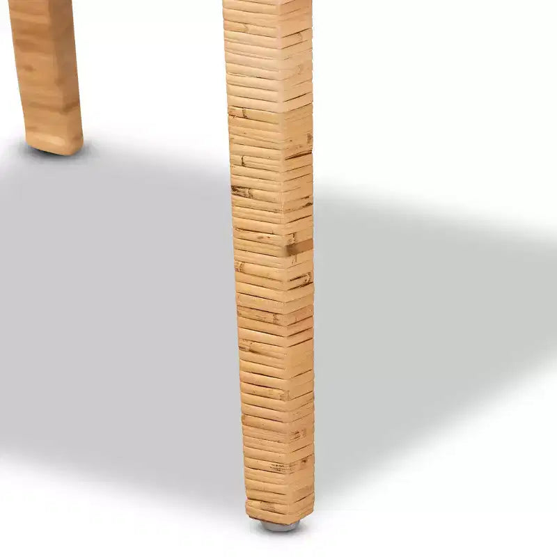 Karis Wood- und Rattan-Sessel Natur/Weiß - bali & pari