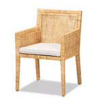 Karis Wood- und Rattan-Sessel Natur/Weiß - bali & pari