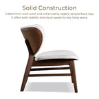 HOMES: Inside + Out River Run Mid-Century Modern Wingback Bouclé Akzentstuhl Walnuss