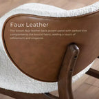 HOMES: Inside + Out River Run Mid-Century Modern Wingback Bouclé Akzentstuhl Walnuss