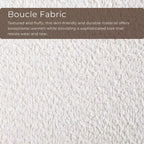 HOMES: Inside + Out River Run Mid-Century Modern Wingback Bouclé Akzentstuhl Walnuss