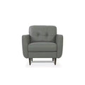 35" Radwan Chair Pesto Green Leather - Acme Furniture: Button-Tufted, Wood Legs, No Assembly Required