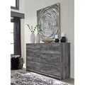 Baystorm Dresser Gray - Signature Design by Ashley: 6 Drawer Storage, Modern Handles, MDF Frame