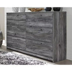 Baystorm Kommode Grau – Signature Design by Ashley: 6 Schubladen, moderne Griffe, MDF-Rahmen