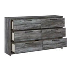 Baystorm Kommode Grau – Signature Design by Ashley: 6 Schubladen, moderne Griffe, MDF-Rahmen