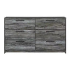 Baystorm Kommode Grau – Signature Design by Ashley: 6 Schubladen, moderne Griffe, MDF-Rahmen
