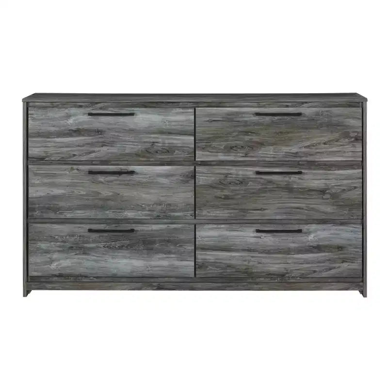 Baystorm Kommode Grau – Signature Design by Ashley: 6 Schubladen, moderne Griffe, MDF-Rahmen