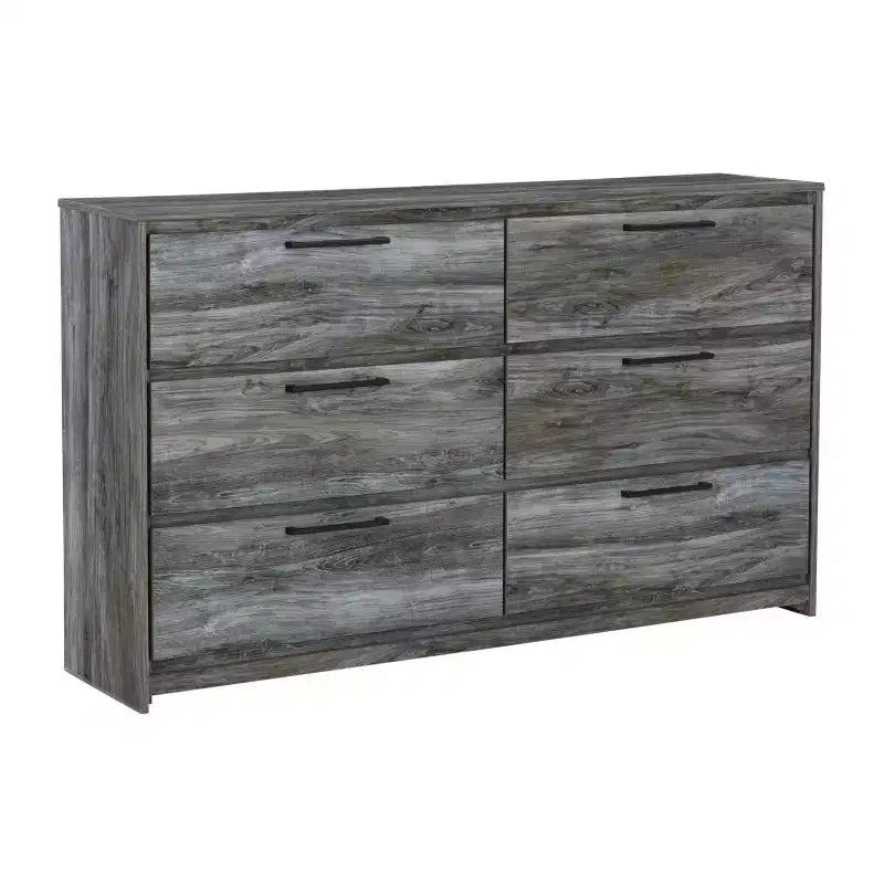 Baystorm Kommode Grau – Signature Design by Ashley: 6 Schubladen, moderne Griffe, MDF-Rahmen