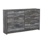 Baystorm Kommode Grau – Signature Design by Ashley: 6 Schubladen, moderne Griffe, MDF-Rahmen