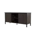24/7 Shop At Home Kelson Multi Storage TV Stand for TVs up to 65": Metal Legs, Cable Management, Fixed Shelves