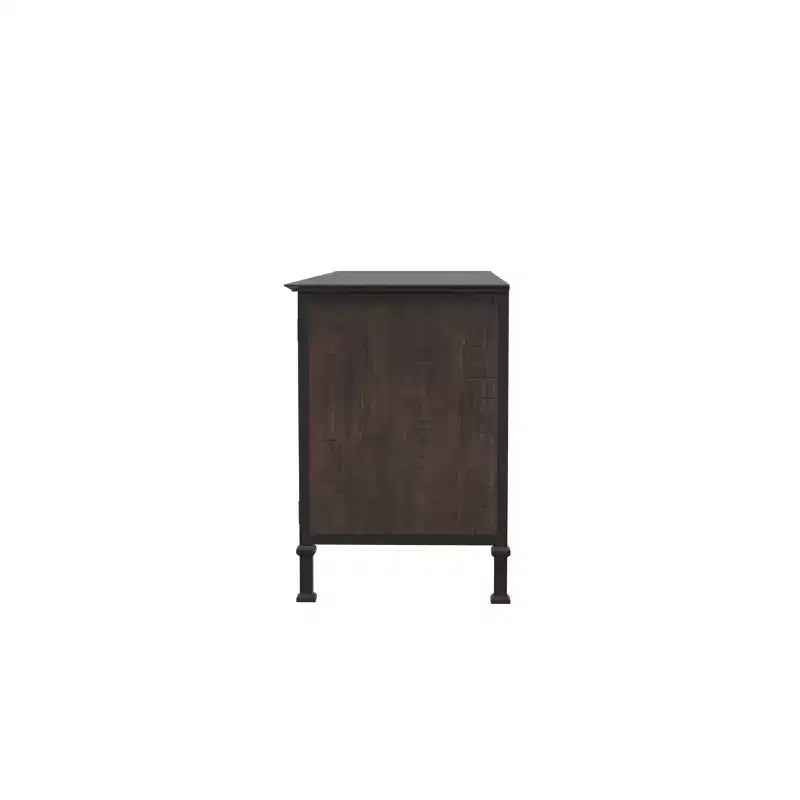24/7 Shop At Home Kelson TV-Schrank mit mehreren Ablagen für Fernseher bis 65 Zoll: Metallbeine, Kabelführung, feste Regalböden