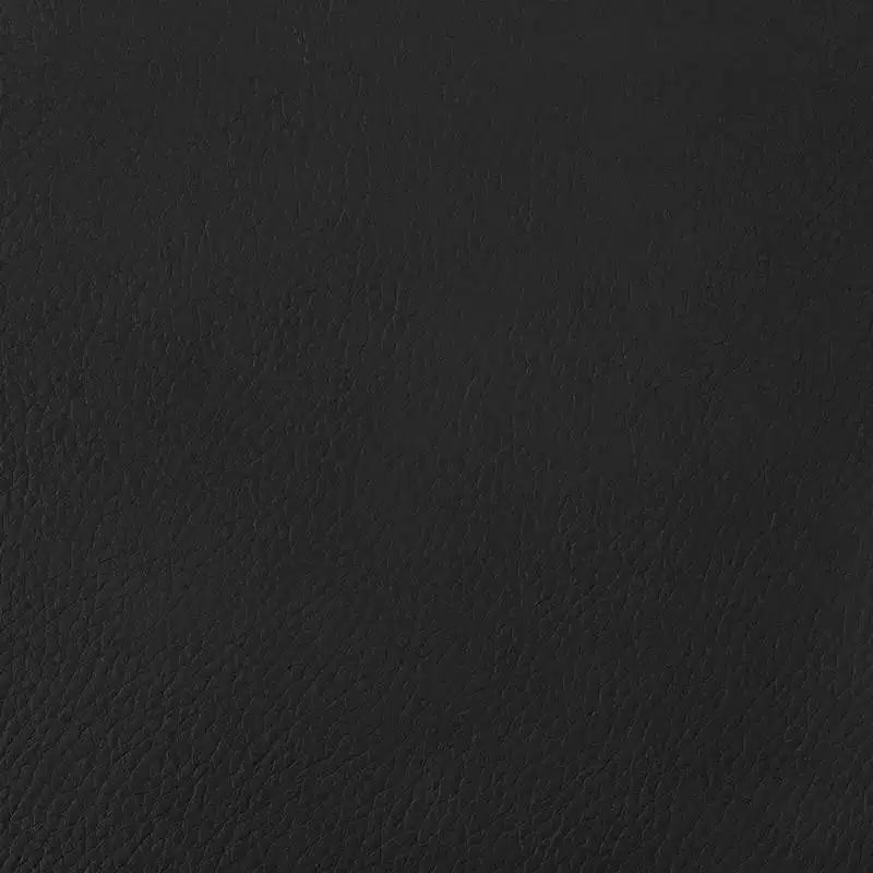 Travis Curved Ottoman Black - Regency: Lederbezogen, Mid-Century Modern, keine Montage erforderlich