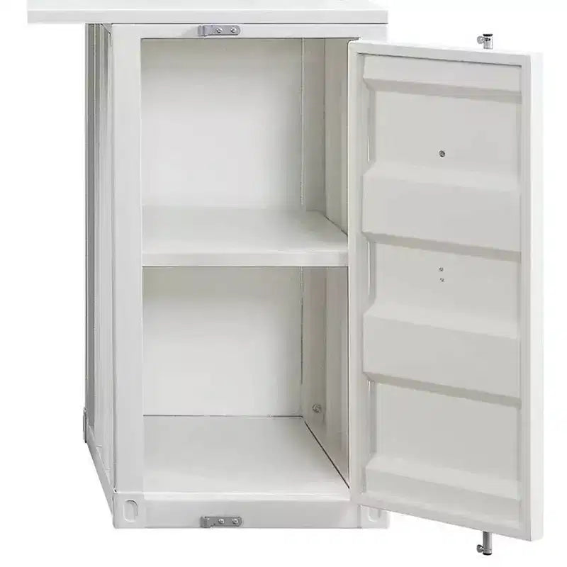 47 Zoll Cargo Schreibtisch Weiß – Acme Furniture: L-förmiges Metallgestell, keine Montage, Universalschublade