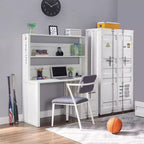 47 Zoll Cargo Schreibtisch Weiß – Acme Furniture: L-förmiges Metallgestell, keine Montage, Universalschublade