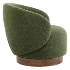 Spruce&Spring Gepolsterter Drehbarer Akzent-Sessel mit Holzfuß