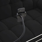 Samt-Schlafsofa zum Umbauen, 140 cm, 2-Sitzer, mit Ausziehbett, verstellbarer Rückenlehne, Seitentaschen und Handyhalterung