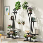 Pflanzenständer für den Innenbereich, 6-stöckiges Blumenregal für Haus und Garten – 2er-Set