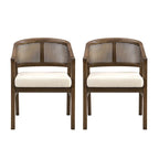 Christopher Knight Home - Esszimmerstuhl mit Rohrgeflecht (2er-Set)
