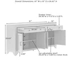 3-teiliges Tara Sideboard- und Vorratsschrank-Set im Used-Look - Crosley