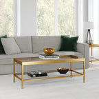 Alexis Couchtisch aus Metall und Glas