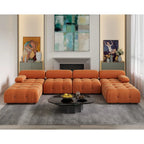 138 Modulares Schlafsofa, U-förmiges, minimalistisches Samtsofa