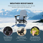 Polytrends Laguna Faltbarer Adirondack-Stuhl für den Außenbereich, wetterfest und lichtbeständig