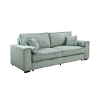 Roomfitters Großes Schlafsofa mit Stauraum, Modernes 3-Sitzer Couchmöbel, Gepolstertes Rückensofa für kleine Räume